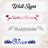 Character Wall Art Name Stickers