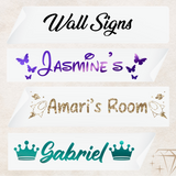 Character Wall Art Name Stickers