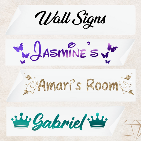 Character Wall Art Name Stickers